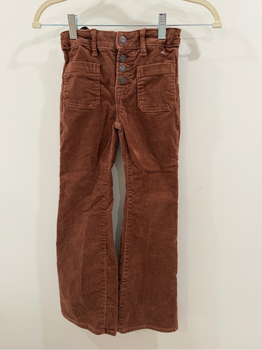 GAP Brown Corduroy Flare Joggers with Front Buttons